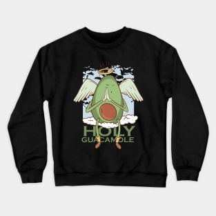 Funny Holy Guacamole Avocado Angel Crewneck Sweatshirt